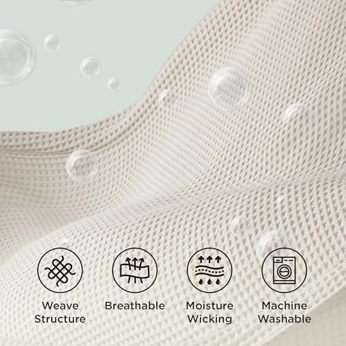Bedsure 100% Cotton Waffle Blanket King Linen - Breathable All-Season Comfort