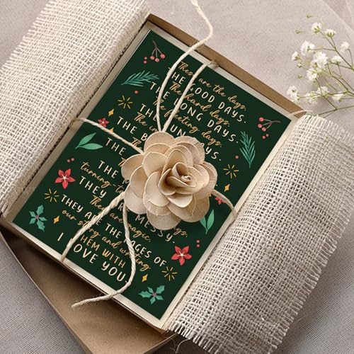 Gevinna Warm Holiday Wishes Romantic Christmas Card for Him & Her – 8.1 x 5.3 in (Warm Holiday Wishes)