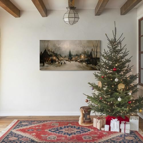 SVFGHGGN Rustic Farmhouse Vintage Neutral Winter Large Christmas