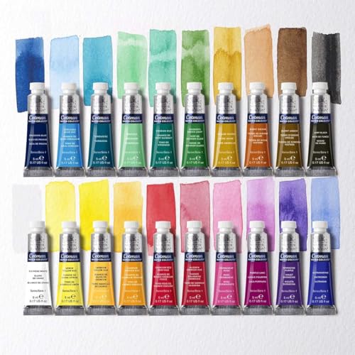 Winsor & Newton Cotman Watercolor Paint Set, 20 Colors, 5ml (0.17-oz)