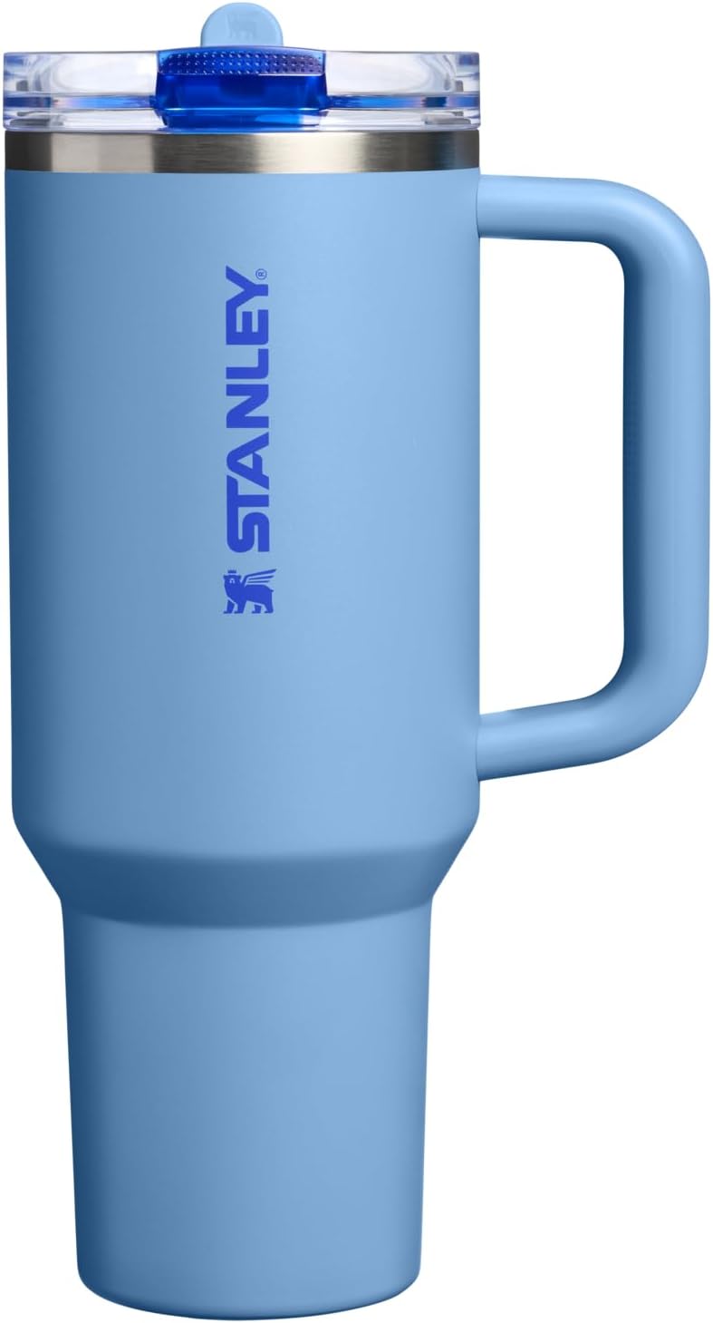 STANLEY Quencher ProTour 40 oz Tumbler - Leakproof Lid, Built-In Straw & Handle | Insulated Stainless Steel | BPA-Free | Blue Sky