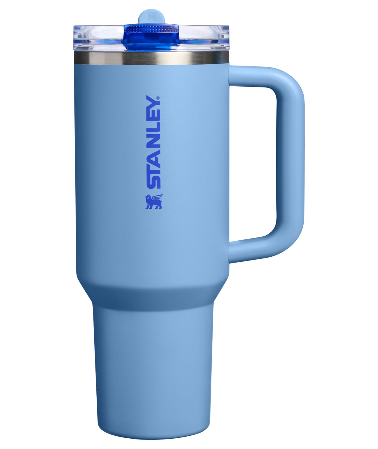 STANLEY Quencher ProTour Flip Straw Tumbler with Leakproof Lid 40 oz | Built-In Straw & Handle | Cupholder Compatible for Travel | Insulated Stainless Steel Cup | BPA-Free | Blue Sky