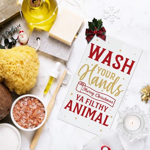 Home Alone Christmas Paper Guest Towels - Festive 50 Pack Hand Napkins, Holiday Bathroom Decor
