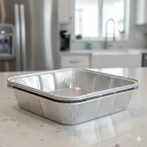 Extra-Thick Disposable Aluminum Baking Pans by [Brand Name] - Pack of 30 | 9” x 9” Recyclable Tins for Superior Heat Conductivity