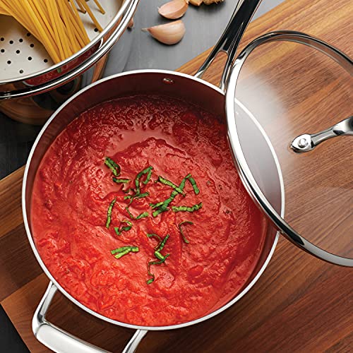 4-Quart Stainless Steel Sauce Pan with Lid - Tri-Ply Clad Cookware