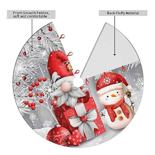 Gnomes Christmas Christmas Tree Skirt 36" for Xmas Halloween New Year Holiday Party Home Tree Mat Decor Ornaments Decoration