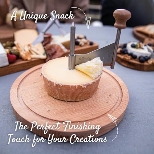 BOSKA Cheese Curler Geneva Beech - Original Cheese & Chocolate Shaver for Tête de Moine