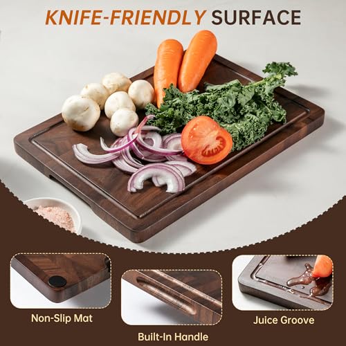 THETCHRY Walnut End Grain Cutting Board Set of 3 - Kitchen Prep & Serving