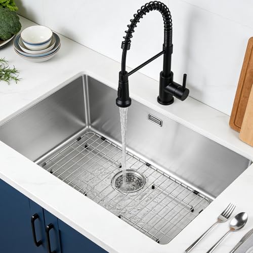Sink Rack for Bottom of Sink 26x14 Rear Drain Stainless Steel - AWOKE Variation