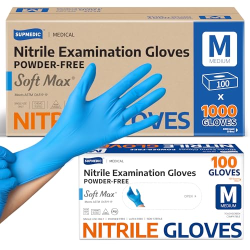 Supmedic Medical Soft Max Nitrile Exam Disposable Gloves Powder-Free