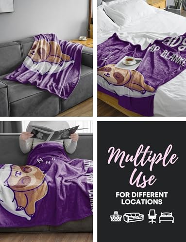 Violet Huglanket Boss Lady Gift – Funny Nap Blanket for Women, 60 x 80 inches