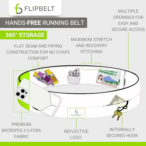 FlipBelt Classic Small Black Running Belt Phone & Money Holder