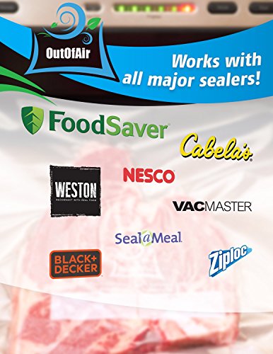 100 Quart Size Vacuum Sealer Bags - 8x12 Inches, Thick BPA-Free Food Storage