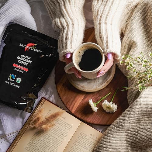 Organic Instant Coffee Pack of 2 - 7.05oz Medium Roast Arabica, Resealable Pouch, Fair Trade, Unflavored