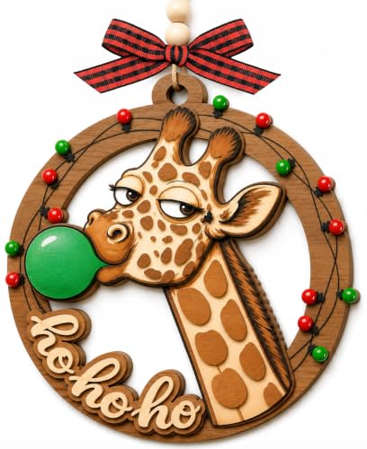 Giraffe Christmas Ornament - Animal Holiday Decor, Unique Giraffe Gift