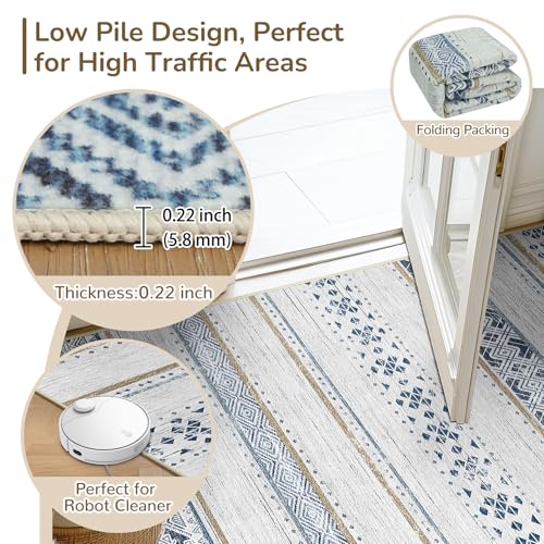 BESTSWEETIE 8x10 Area Rugs for Living Room Washable Moroccan