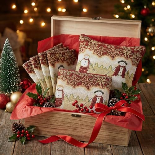Tache Mr. & Mrs. Snowman Couple Vintage Christmas Eve Holiday