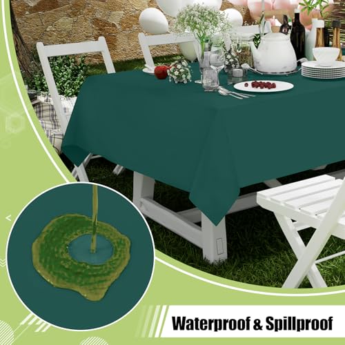 54 Inch x 3600 Inch Christmas Green Disposable Waterproof Table Cover Roll for Events
