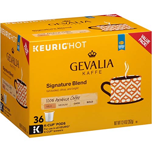 Gevalia Signature Blend Mild Roast Coffee Pods 36 Count - Arabica Single Serve K-Cup Pack