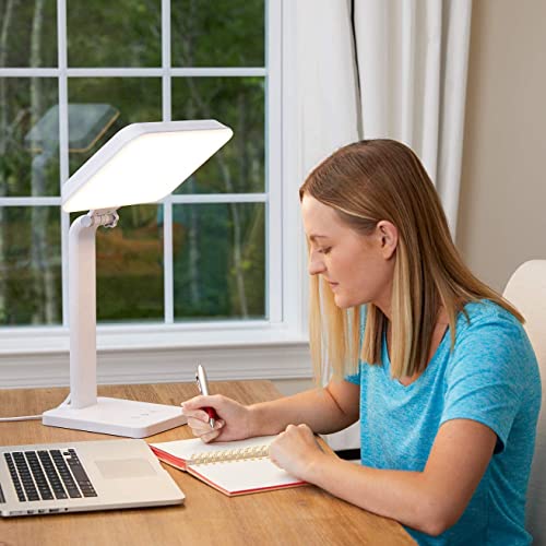 Theralite Aura Bright 10,000 Lux Light Therapy Lamp - 1 Pack, Adjustable Brightness & 4 Light Settings for Mood & Energy