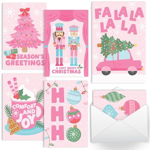 Blank Christmas Cards with Envelopes - Holiday Greeting Card Set, 54 Pack