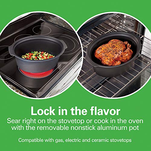 Hamilton Beach Programmable 6 Qt Slow Cooker with Stovetop Sear & Travel Lid Lock - Silver (33663)