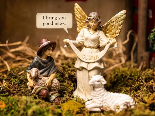 13-Piece Christmas Nativity Scene Set with Lighted Stable - Hand-Painted Religious Holiday Decor