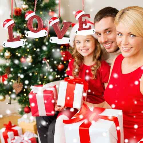 Personalized 26 Letters Ornaments for Christmas Tree 2025, Custom Christmas Ornament with Family Member's Names 3D Resin Xmas Hanging Pendant Original Gifts for Family Friends£¨A