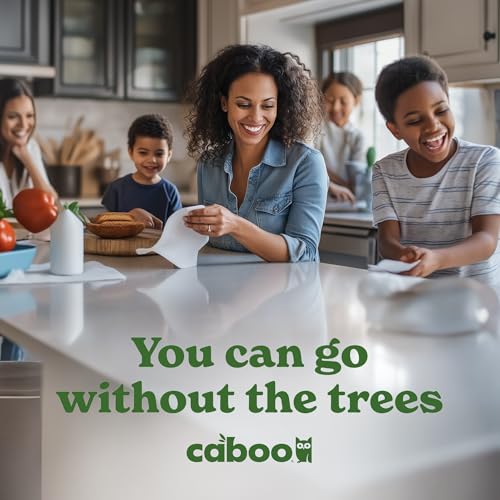 Caboo Tree-Free Bamboo Paper Towels - 8 Family Size Rolls, Eco-Friendly & Absorbent