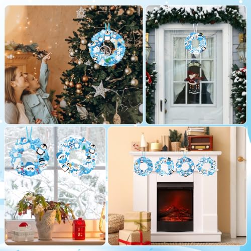 Winter Wreath Craft Kit - 36 DIY Christmas Wreath Decorations for Holiday Decor