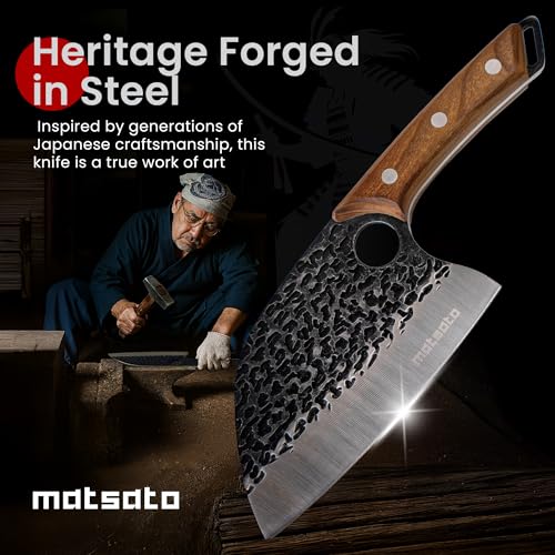 5.8 Inch Cleaver Knife - Japanese Steel Meat & Vegetable Chopping Knife