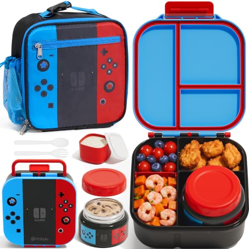 Kids Bento Lunch Box Set with Thermo Food Jar - Game Variation