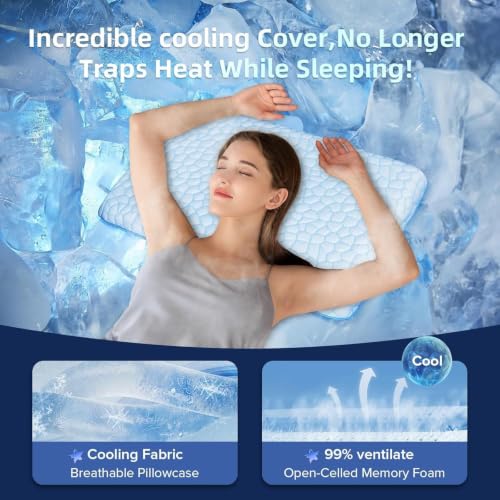 Blue Ultra Thin Flat Pillow 2.25-Inch Support for Stomach & Back Sleep