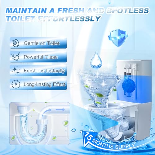 KIISIISO 54 Pack Toilet Bowl Tablets - Automatic Bathroom Cleaner & Deodorizer
