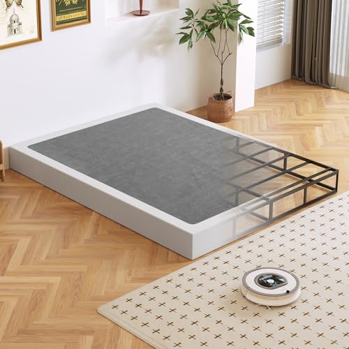 Arhomefurni 7 Inch Queen Metal Box Spring Foundation - Noise-Free, Easy Assembly