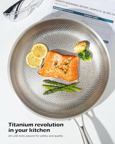 VocVoi 12-inch Titanium Nonstick Frying Pan - Durable, Oven Safe Cookware
