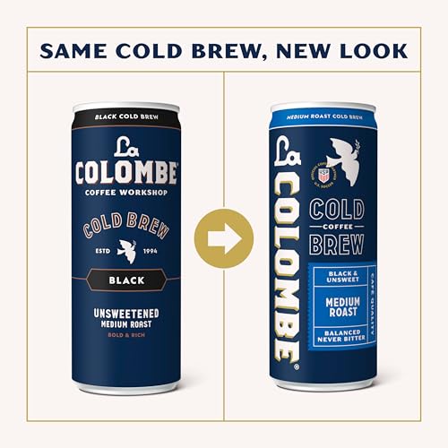Cold Brew Coffee Unsweetened - 11 Fl Oz Cans, Pack of 12 - Ready-to-Drink Coffee