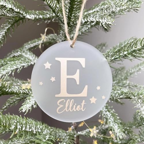 20 PCS Frosted Acrylic Ornament Blanks 3 Inch Acrylic Circles Blanks with Hole, Frosted Glass Ornament for Crafts, Perfect for DIY Christmas Ornaments