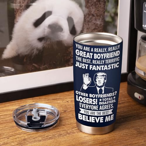 Aurahouse 20oz Boyfriend Tumbler – Funny Gift Cup Mens Birthday