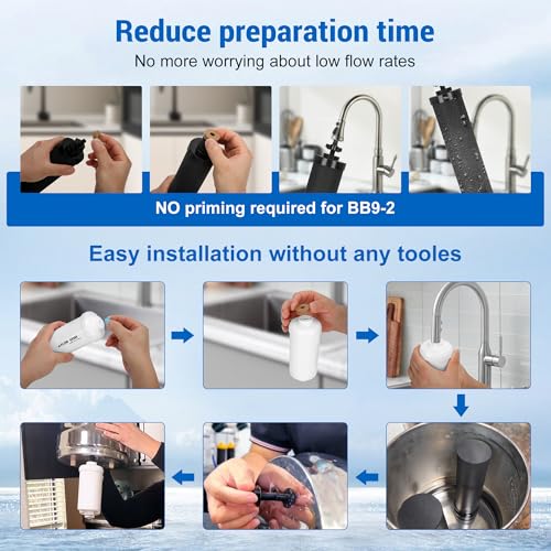 Virego Black & White Set Water Filter Replacement for Berkey Gravity System - 4 Pack