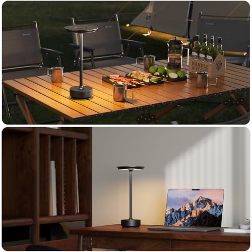 TBBGA 1 Pack Rechargeable Table Lamps Cordless, 5000mAh Outdoor Light