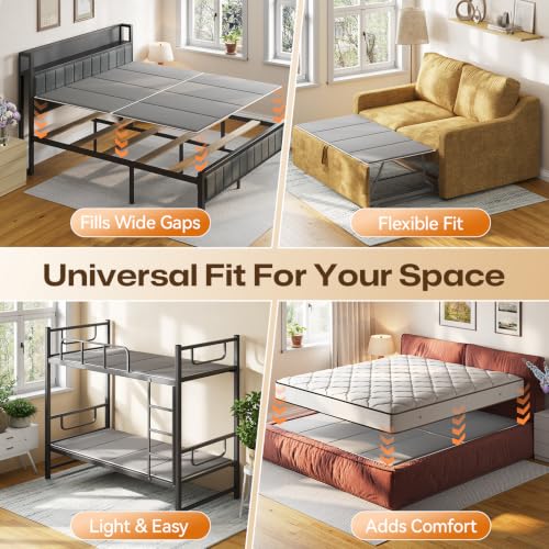 King Size Bunkie Board 76x80'' - Breathable Support, Noise-Free, Moisture Resistant Oxford Fabric, Low Profile Bed Foundation - King Variation