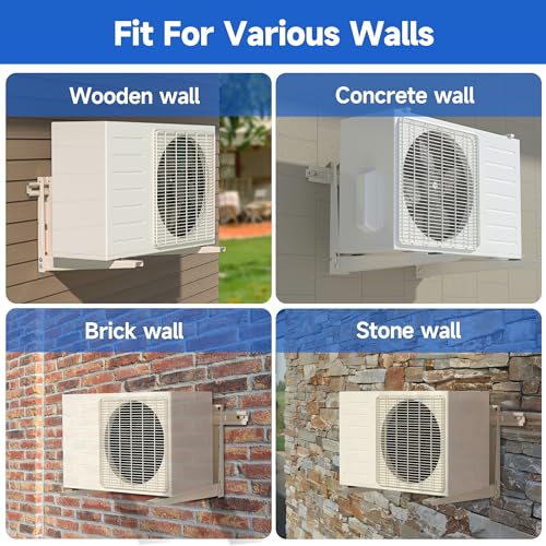 9000-36000 BTU Wall Mount Bracket for Split Air Conditioners - Heavy Duty Support, Galvanized Steel, Up to 550 lbs