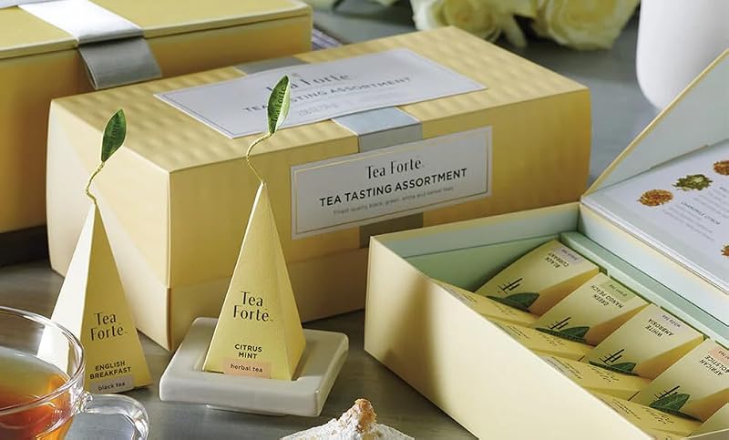 Tea Forte Tea Sampler Assorted Classic - 20 Pyramid Infuser Tea Bags Gift Set