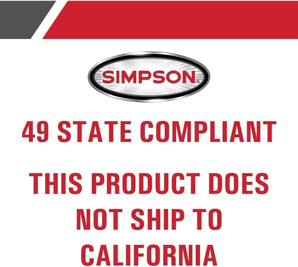 Simpson PowerShot 4400 PSI Gas Pressure Washer - 4.0 GPM Cold Water, 50' Hose, 49-State Compliant | Black