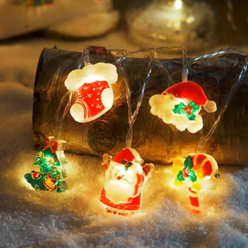 LOLStar 20 LED Christmas String Lights with 8 Modes, Battery-Operated