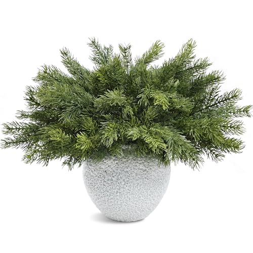 6 Pcs Christmas Pine Branches - 18" Realistic Greenery Stems - Artgar