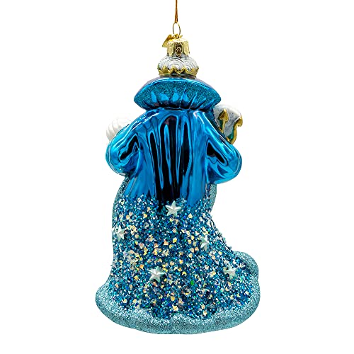 Kurt Adler 7-Inch Under The Sea Santa Glass Ornament - Holiday Decor