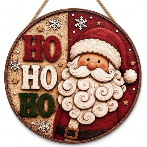 Christmas Decorations - Santa Claus HO Welcome Sign for Front Door