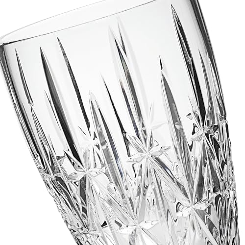 9-Inch Lead-Free Crystal Vase for Flowers - Sparkle Design